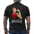 Warrior I Wear Red To Fight Heart Disease Awareness Men's T-shirt Back Print