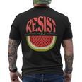 Watermelon Resist Palestine Arabic Watermelon Flag Men's T-shirt Back Print