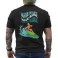 Wave Rider Surf Beach Day Hippie Wavey Retro 70S Surfer Boy Men's T-shirt Back Print