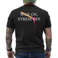 Wax On Stress Off Waxing Wax Esthetician Waxer Men's T-shirt Back Print