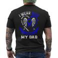 I Wear Blue In Memory Of My Dad Colon Cancer Awareness Men's T-shirt Back Print