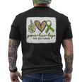 We Wear Green For Mental Health Awareness Peace Love Hope Men's T-shirt Back Print