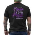 I Wear Purple For My Dad Pancreatic Cancer Mens Back Print T-shirt