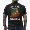 Weasel Lover Zookeeper Boy Veterinarian Breeder Zoologist Men's T-shirt Back Print