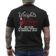 Weights & Wine Because Punching People Is Frowned Upon Mens Back Print T-shirt