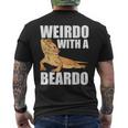 Weirdo With A Beardo Bearded Dragon Enthusiast Reptile Men's T-shirt Back Print