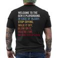 Welcome To The Gen X Playground Generation X 1980 Millennial Men's T-shirt Back Print