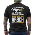 Wenn Papa Es Nicht Reparieren Kann Dad Craftsman T-Shirt mit Rückendruck