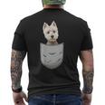 Westie Highland Terrier Pocket For Dog Owner T-Shirt mit Rückendruck