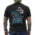 When Helmet Drops Welder Welding Father Dad Men's T-shirt Back Print