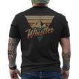 Whistler Blackcomb Mountain Illustration Vacation Souvenir Men's T-shirt Back Print