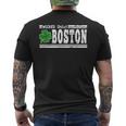 Wicked Smaht Boston Massachusetts Accent Smart Ma Distressed Men's T-shirt Back Print
