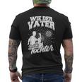 Wie Der Fater So Die Tochter Darts Darts Dart Player Dart S T-Shirt mit Rückendruck