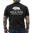 Wild Hog Hunting Club Boar Hunter Men's T-shirt Back Print