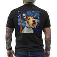 Wire Fox Terrier Noche Estrellada – Wire Fox Terrier Camiseta Hombre Estampado Espalda