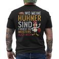 Wo Meine Hühner Sind Bin Auch Ich Iges Hennen T-Shirt mit Rückendruck