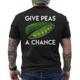 World PeasPeace Give Peas A ChanceEarth Day Men's T-shirt Back Print