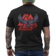 Wotansknoten Odin Ravens Valknut Valhalla Odinskind Wodan T-Shirt mit Rückendruck