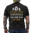 Wunsch Papa Du Bist Mein Superheld Ich Liebe Dich So Sehr T-Shirt mit Rückendruck