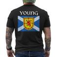 Young Clan Scottish Name Scotland Flag Men's T-shirt Back Print
