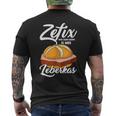 Zefix Wo Zum Deifi Is Mei Liberkas Semmel Libercheese T-Shirt mit Rückendruck