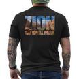 Zion National Park Near Las Vegas Utah Usa Canyon Nature Men's T-shirt Back Print