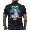 Zuhause Ist Wo Die Seagulls Das Fischbrötchen Klauen Moin Moin S T-Shirt mit Rückendruck