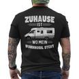 Zuhause Ist Wo Mein Caravan Steht Campingplatz Geboren T-Shirt mit Rückendruck