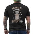 Zuhause Ist Wo Meine Ratten Sind Hausratten German Lang T-Shirt mit Rückendruck