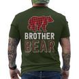 Brother Bear Red Buffalo Plaid Matching Family Christmas Men's T-shirt Back Print