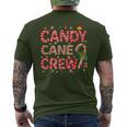 Candy Cane Crew Christmas Candy Lover Xmas Pajamas Men's T-shirt Back Print