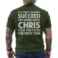 Chris Name Personalized Birthday Christmas Joke Men's T-shirt Back Print