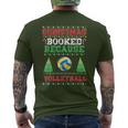 Christmas Booked Because Volleyball Sport Lover Xmas Men's T-shirt Back Print