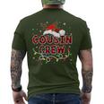 Christmas Cousin Crew Buffalo Plaid Family Xmas Pajamas Pjs Men's T-shirt Back Print