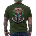 Christmas Motorcycle Santa Skull Santa Bike Rider Men's T-shirt Back Print