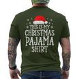 This Is My Christmas Pajama Family Matching Xmas Men's T-shirt Back Print