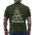Christmas Twas The Night Before Tree Word Cloud Men's T-shirt Back Print