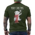 Cute Polar Bear Scarf Merry Christmas Xmas Holidays Men's T-shirt Back Print