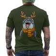 Dolphin Reindeer Christmas Xmas Animal Dolphin Lover Men's T-shirt Back Print