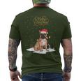 Frenchie Santa Xmas Merry Christmas French Bulldog Men's T-shirt Back Print