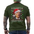 Santa Joe Biden Happy Easter Ugly Christmas Men's T-shirt Back Print