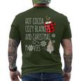 Hot Cocoa Cozy Blankets And Christmas Movie Buffalo Plaid Men's T-shirt Back Print