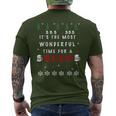 It's The Most Wonderful Time For A Beer Ugly Christmas Men's T-shirt Back Print