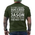 Jason Name Personalized Birthday Christmas Joke Men's T-shirt Back Print