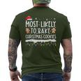 Most Likely To Bake Christmas Cookies Family Matching Men's T-shirt Back Print