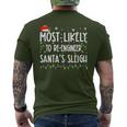 Most Likely To Re Engineer Santas Sleigh Christmas Santa Men's T-shirt Back Print