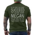Megan Name Personalized Birthday Christmas Joke Men's T-shirt Back Print