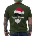 Papa Claus Christmas Santa Costume Matching Family Xmas Men's T-shirt Back Print