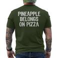 Pineapple Belongs On Pizza Christmas Men's T-shirt Back Print