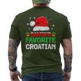 Santa's Favorite Croatian Christmas Family Matching Men's T-shirt Back Print